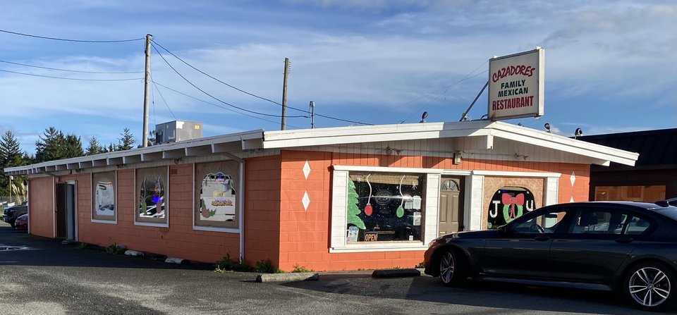 Modest Mexican restaurant exterior in Crescent City.
